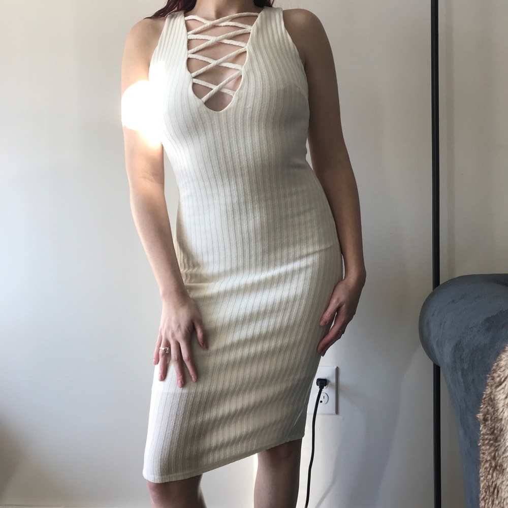 White Knit Forever 21 Dress